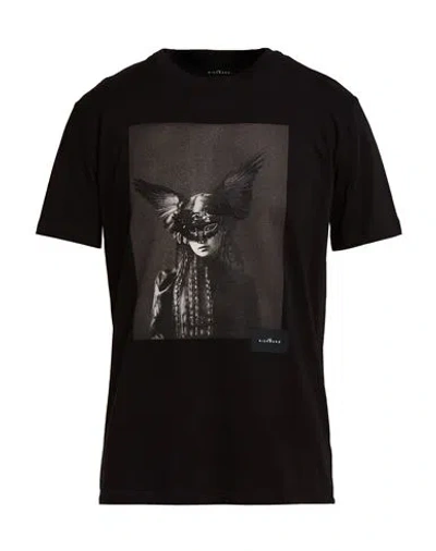 John Richmond Man T-shirt Black Size Xl Cotton In Multi