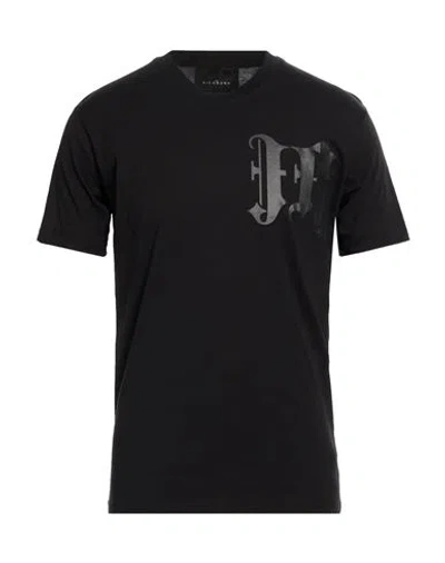 John Richmond Man T-shirt Black Size Xxl Cotton