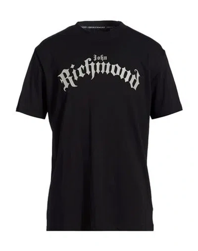 John Richmond Man T-shirt Black Size Xxl Cotton