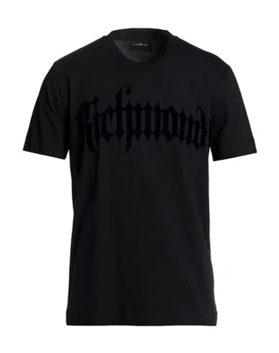 John Richmond Man T-shirt Black Size Xxl Cotton