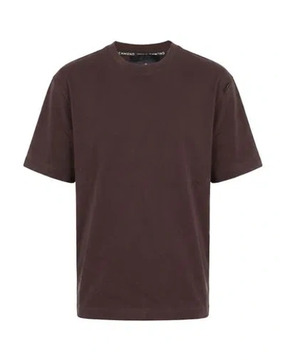 John Richmond Man T-shirt Chocolate Brown Size S Cotton, Elastane