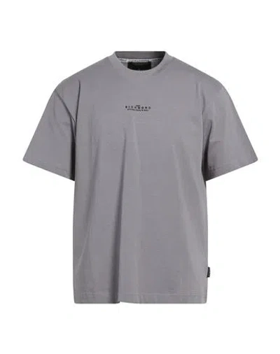 John Richmond Man T-shirt Grey Size Xxl Cotton In Gray