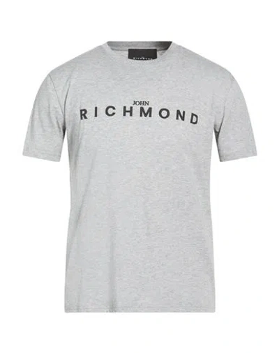 John Richmond Man T-shirt Light Grey Size Xxl Cotton In Gray