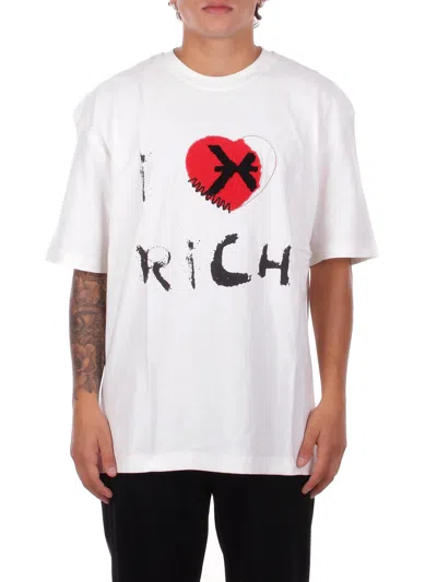 John Richmond Man T-shirt Uma25421ts Off White T-shirt Kouto Off White