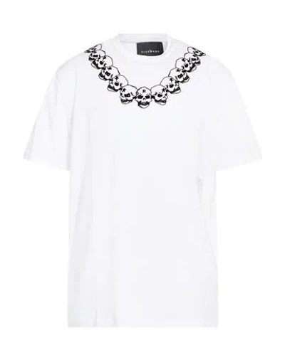 John Richmond Man T-shirt White Size L Cotton, Modal, Elastane