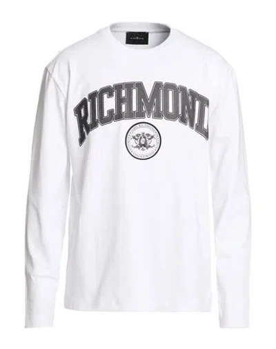 John Richmond Man T-shirt White Size Xl Cotton