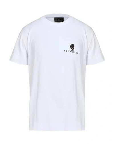 John Richmond Man T-shirt White Size Xxl Cotton