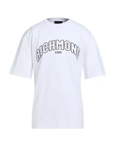 John Richmond Man T-shirt White Size Xxl Cotton