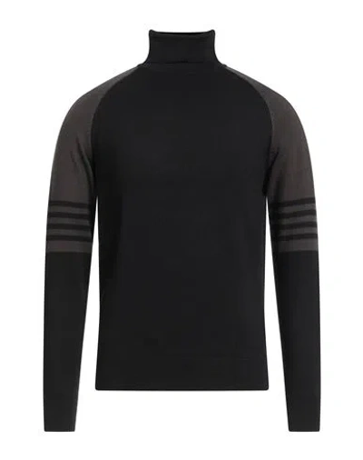John Richmond Man Turtleneck Black Size Xxl Viscose, Nylon