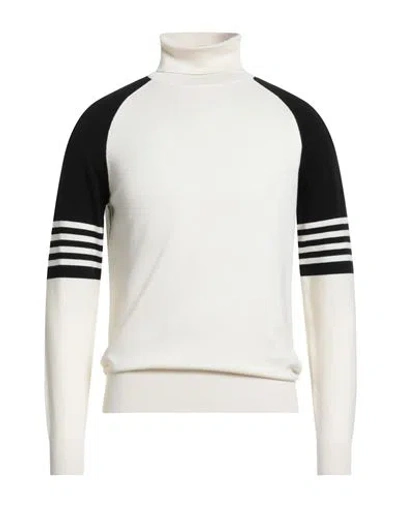 John Richmond Man Turtleneck Ivory Size Xxl Viscose, Nylon In White