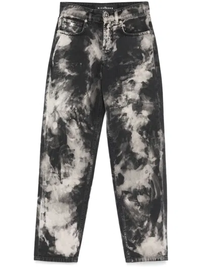 John Richmond Marble-effect Jeans In Black