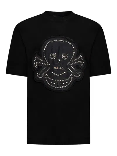 John Richmond Maxi Decoro Skull Skull-embellished T-shirt In Black
