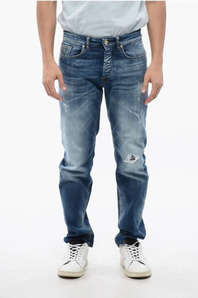 John Richmond Medium Wash Sid Regular Fit Jeans 18 Cm In Blue