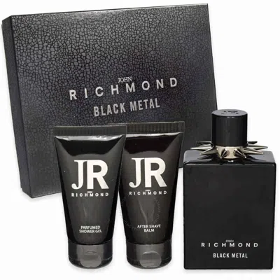 John Richmond Men's Black Metal Gift Set Fragrances 8011889623039 In White