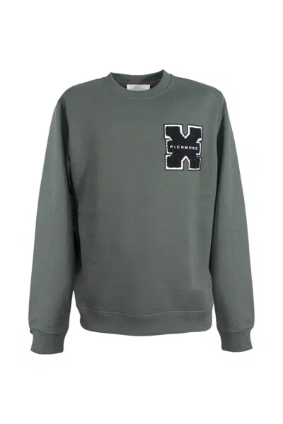 John Richmond Men's Sweatshirt  Uma24034fe Asphalt In Green
