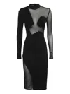 John Richmond Mesh-insert Embellished Party Dress In Black