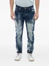 John Richmond Mick Bleached-effect Jeans In Blue