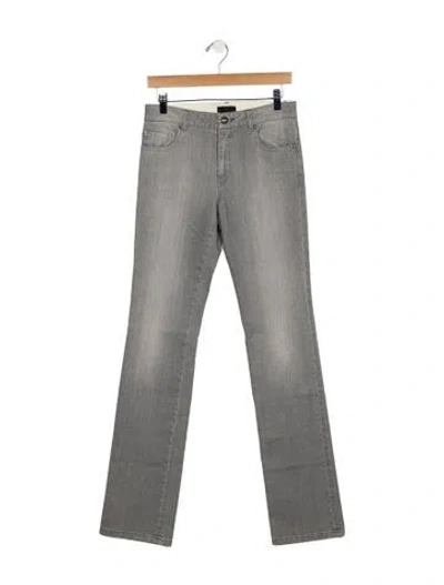 Pre-owned John Richmond Mid-rise Straight Leg Jeans W/ Tags In Gray