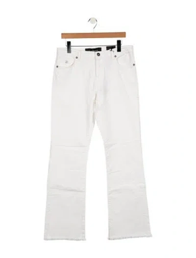 Pre-owned John Richmond Mid-rise Straight Leg Jeans W/ Tags In White