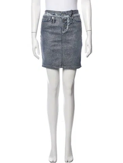 Pre-owned John Richmond Mini Skirt W/ Tags In Blue