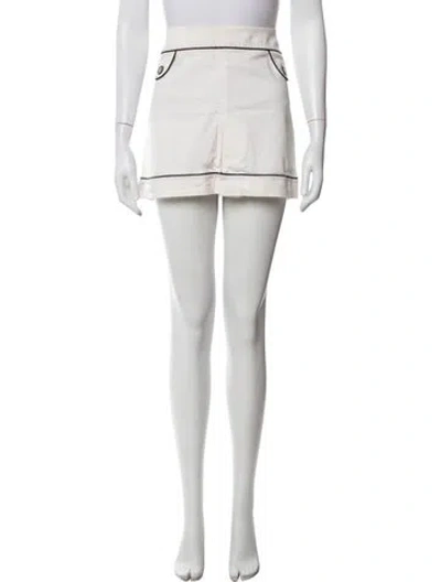 Pre-owned John Richmond Mini Skirt W/ Tags In White