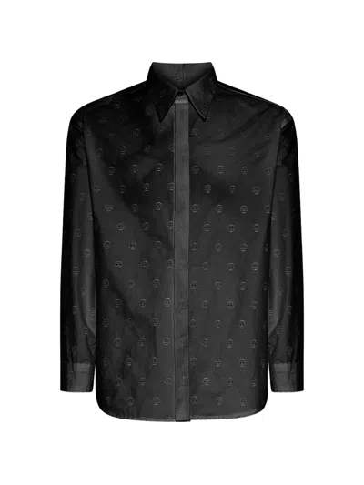 John Richmond Monogram-pattern Long-sleeve Shirt In Multi