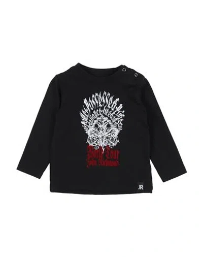 John Richmond Babies'  Newborn Boy T-shirt Black Size 3 Cotton