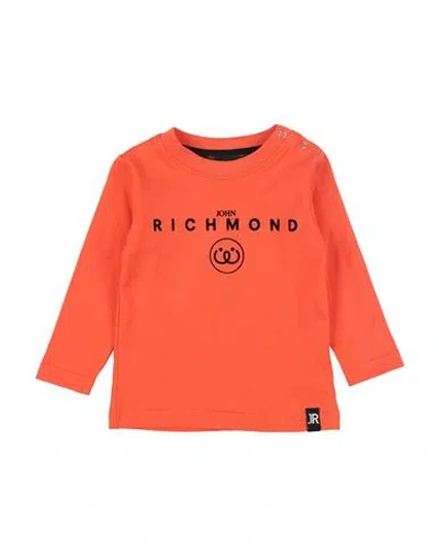 John Richmond Newborn Boy T-shirt Orange Size 3 Cotton In Orange