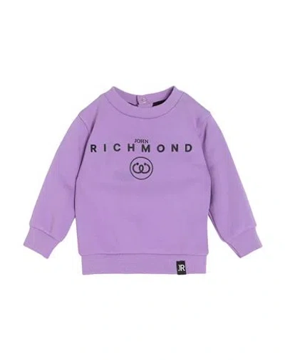 John Richmond Babies'  Newborn Girl Sweatshirt Light Purple Size 3 Cotton
