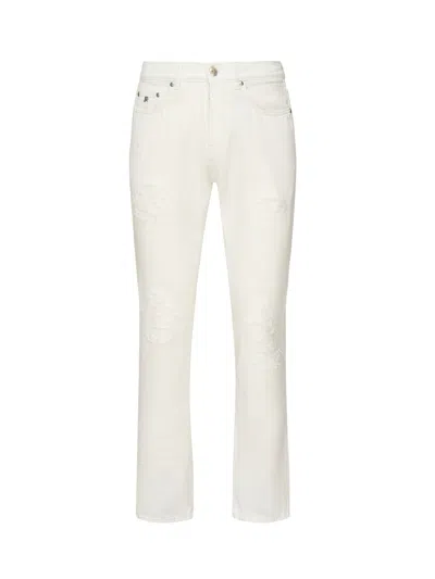 John Richmond Enoma Jeans With Front Rips In Neutral