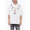 John Richmond Oversize Fit T-shirt With Necklace Print