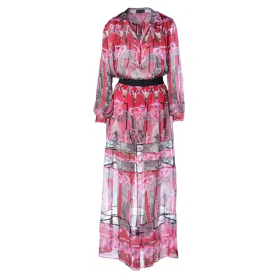Pre-owned John Richmond Pink Printed Silk Shirt & Maxi Skirt Set - '00s