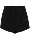 John Richmond Pinstriped Raw-cut Shorts In Black