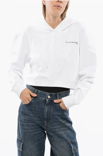 John Richmond Pistil Cropped Sweatshirt With Embossed Logo