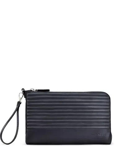 John Richmond Pleated Clutch Bag In Blue