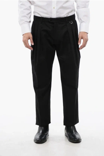 John Richmond Pleated Lexnder Pants With Stud Details In Black