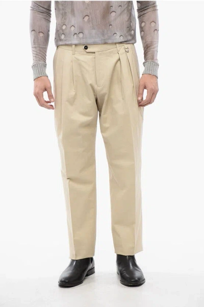 John Richmond Pleated Lexnder Pants With Stud Details In Orange