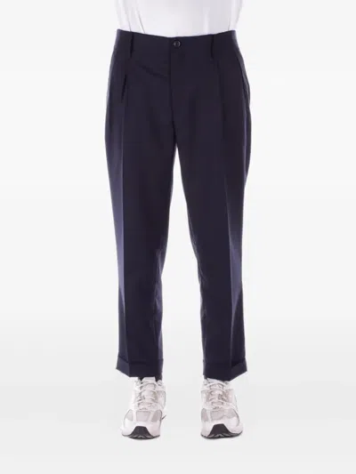 John Richmond Bundfaltenhose Mit Umgeschlagenem Saum In Blue