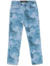 John Richmond Printed Jeans In ブルー