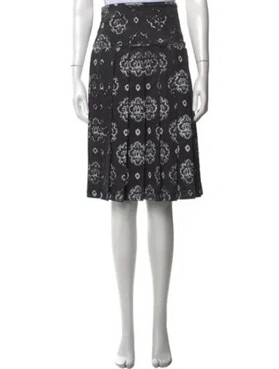 Pre-owned John Richmond Printed Knee-length Skirt In Black