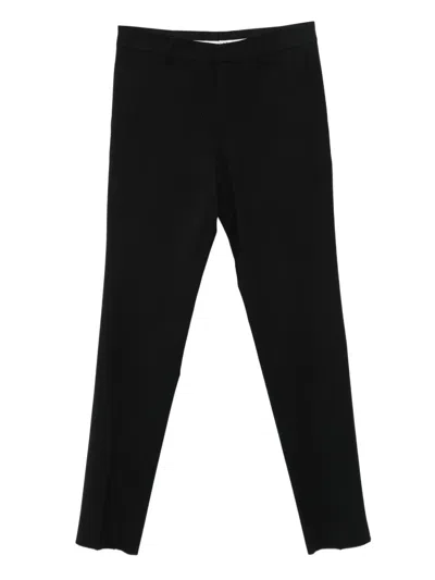 John Richmond Raw-edge Wool Trousers In Black