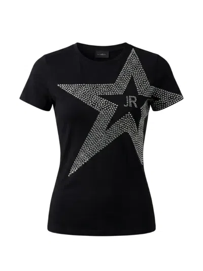 John Richmond Rhinestone-embellished Short-sleeve T-shirt In Black