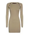 John Richmond Ribbed Knit Dress In Nude
