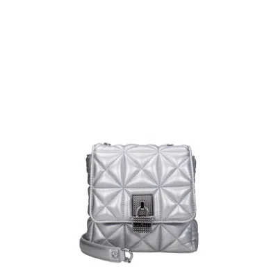 John Richmond Women's Crossbody Bag Polyurethane Silver In Gray