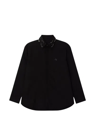 John Richmond Safety-pin Shirt In Black