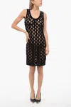 John Richmond Salisa Openwork Dress With Crystal Application In Black