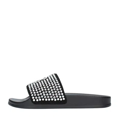 John Richmond Sandals Black In Nero Neri E Grigi