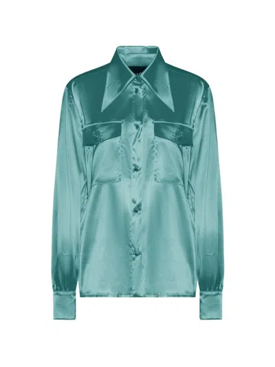 John Richmond Satin-finish Button-up Shirt In Multi