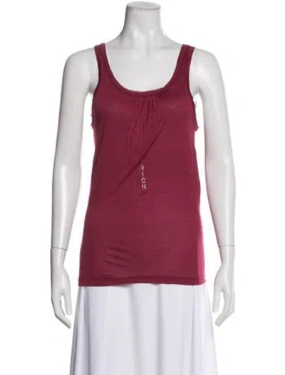 Pre-owned John Richmond Scoop Neck Sleeveless Top W/ Tags In Pink