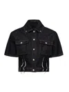 John Richmond Short Sleeves Denim Shirt In Midnight Blue